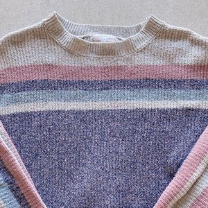 Crewneck Color Striped Sweater